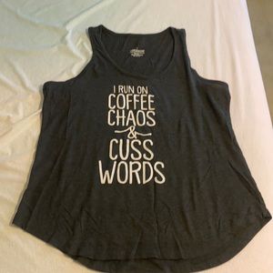 Coffee Chaos and Cuss Words Tank